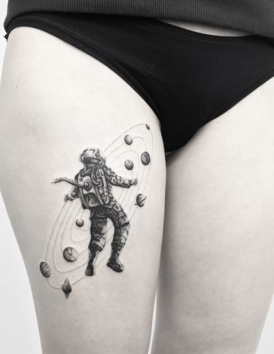 gergo augusztiny hungary budapest astronaut solar system tattoo