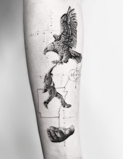 gergo augusztiny hungary budapest eagle fine line tattoo